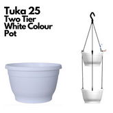 Tuka 25 Two Tier Hanging Plastic Pot (Withou Self-Watering Kit)